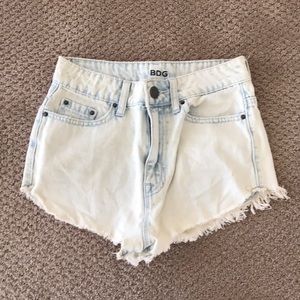 BDG denim high waisted shorts