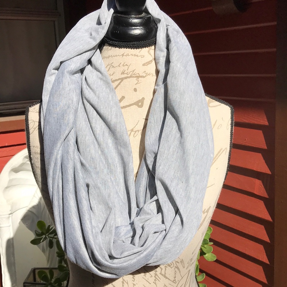 Gray T-shirt scarf
