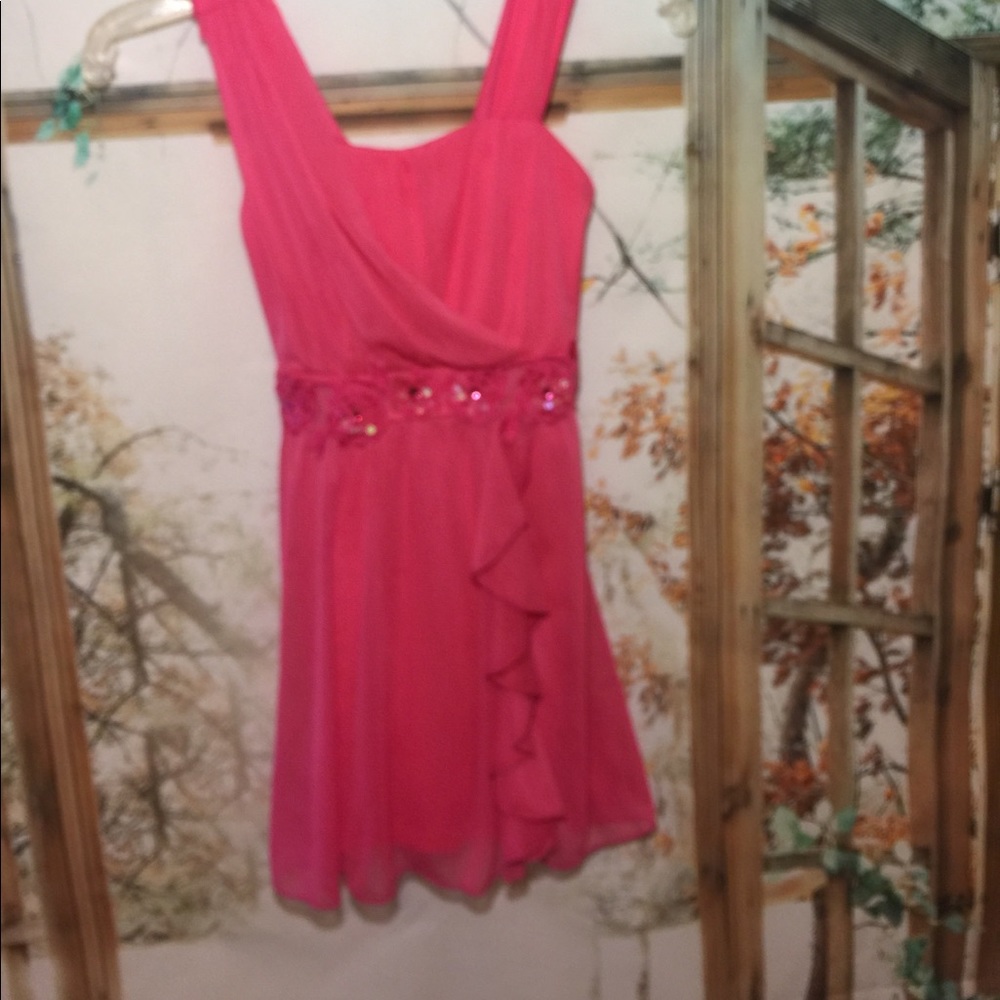 Beautiful girls pink dress