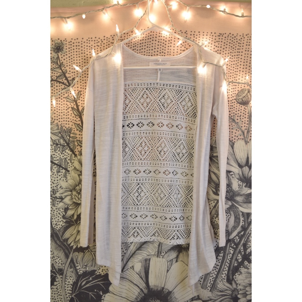 White lace cardigan