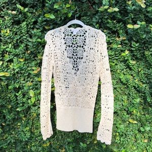 Sundance catalog woman’s crochet sweater