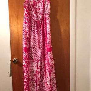 Michael Kors Pink Floral Maxi Dress