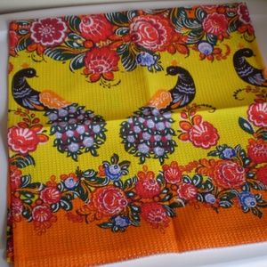 kitchen towel with Gorodets painting