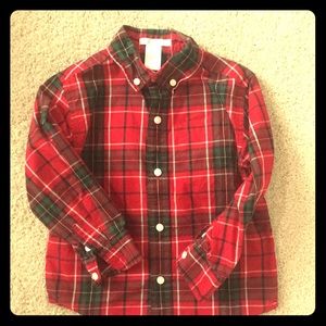 Janie and Jack 3T Boys Plaid Button Down Shirt