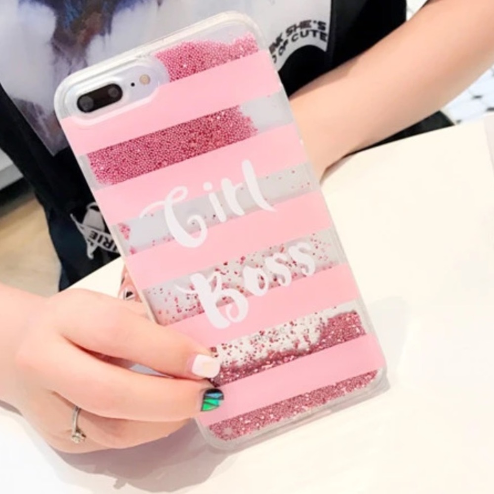 DONATING - Girl Boss Glitter Cell iPhone 7 Case