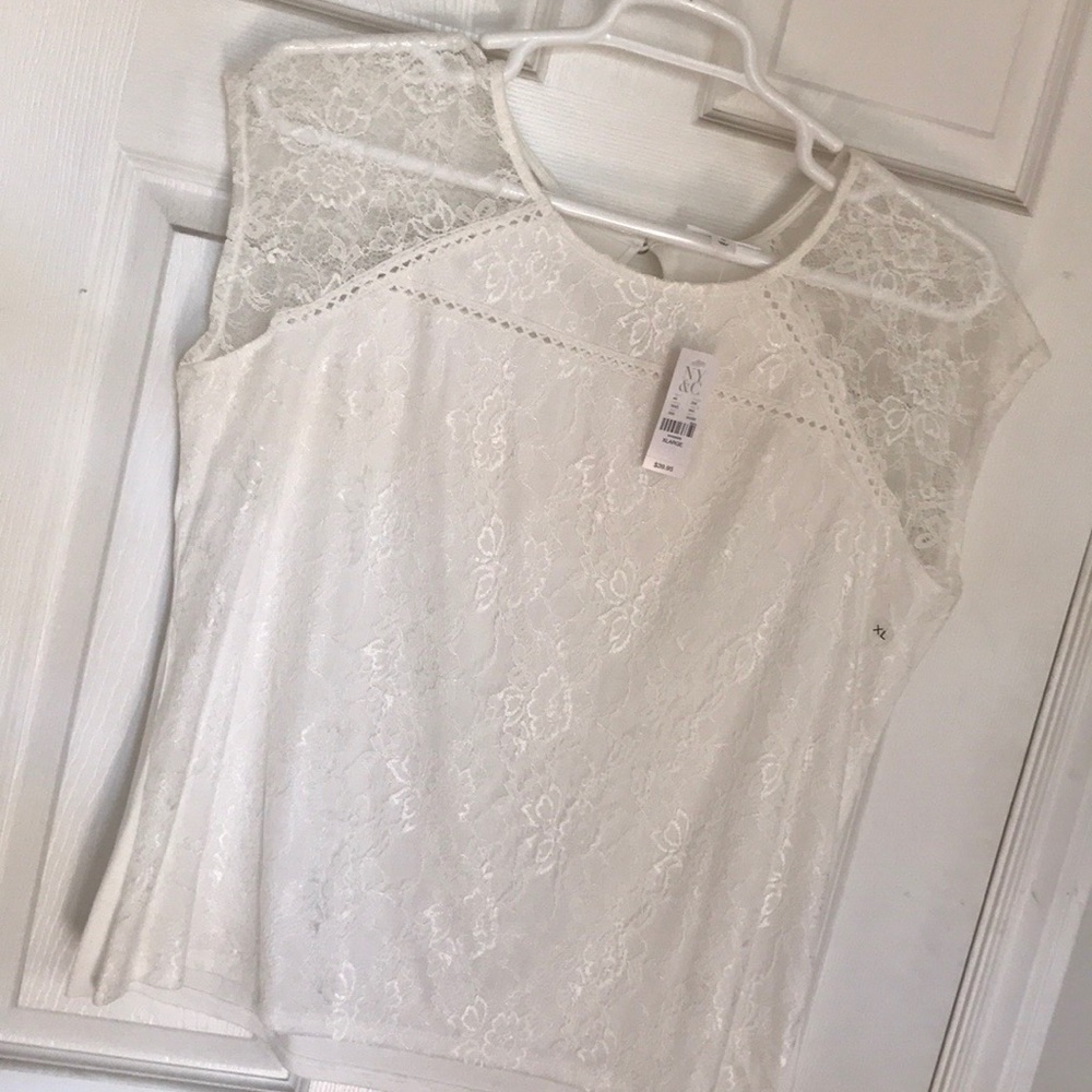 White laced blouse
