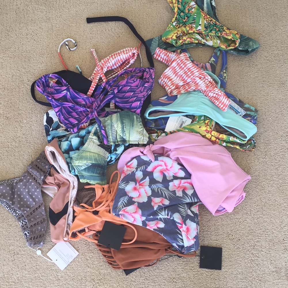 Selling Acacica, stone Fox Swim, midori, kahos.
