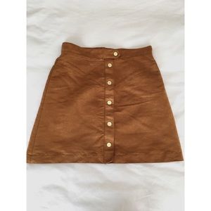 H&M Tan Suede Skirt