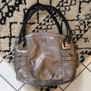 B. Makowsky Silver and Black Purse