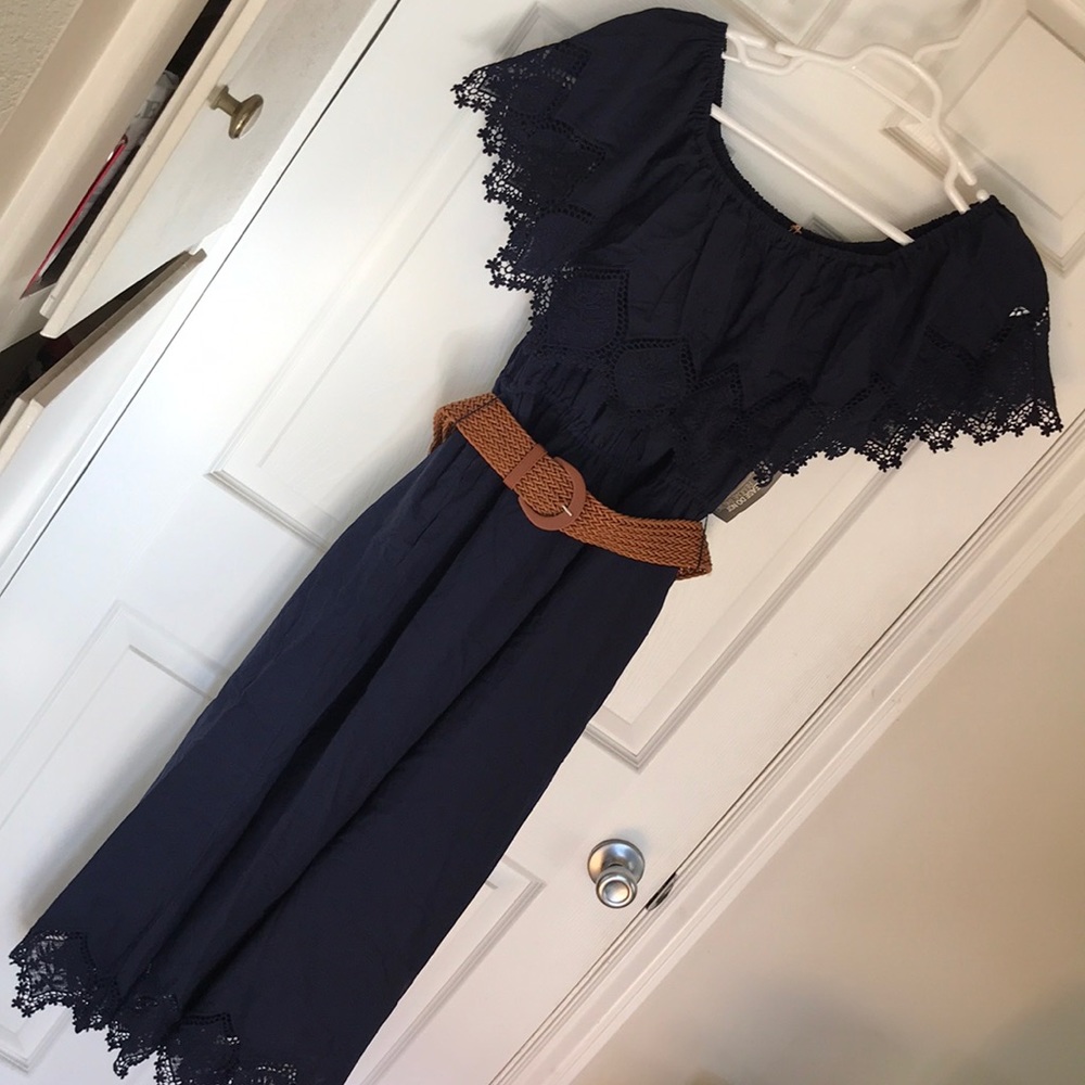 Ankle length blue dress