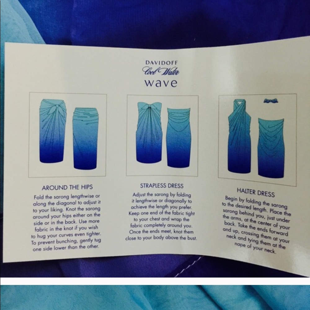 Versatile Davidoff Royal Blue Ombré Sarong