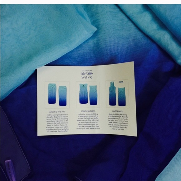Versatile Davidoff Royal Blue Ombré Sarong - Picture 2 of 3
