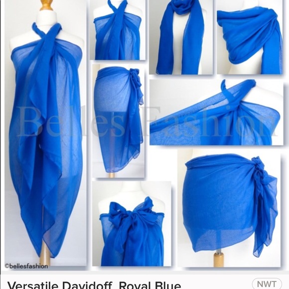 Versatile Davidoff Royal Blue Ombré Sarong - Picture 3 of 3