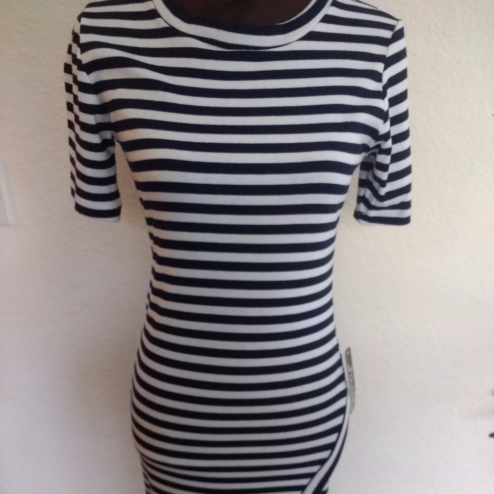 Navy and White Dress