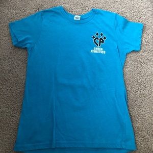 Cheer Athletics blue neon claw tee