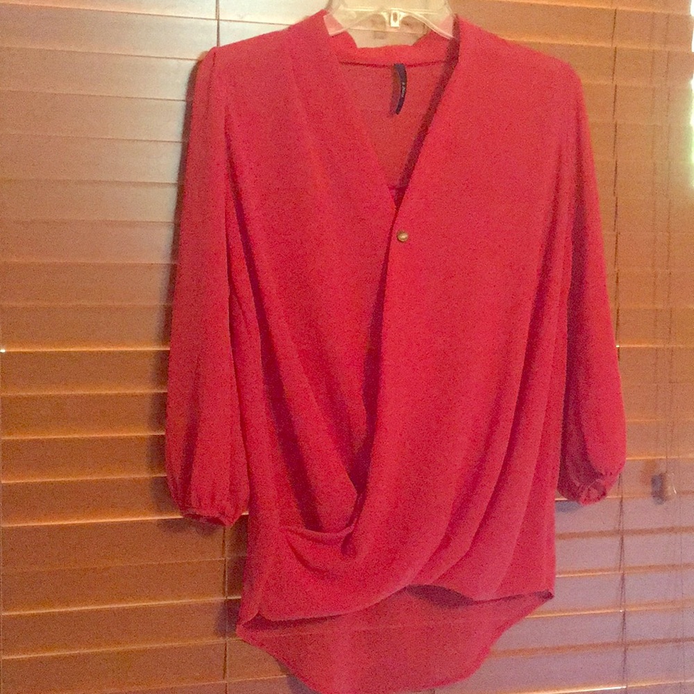 orange sheer blouse!