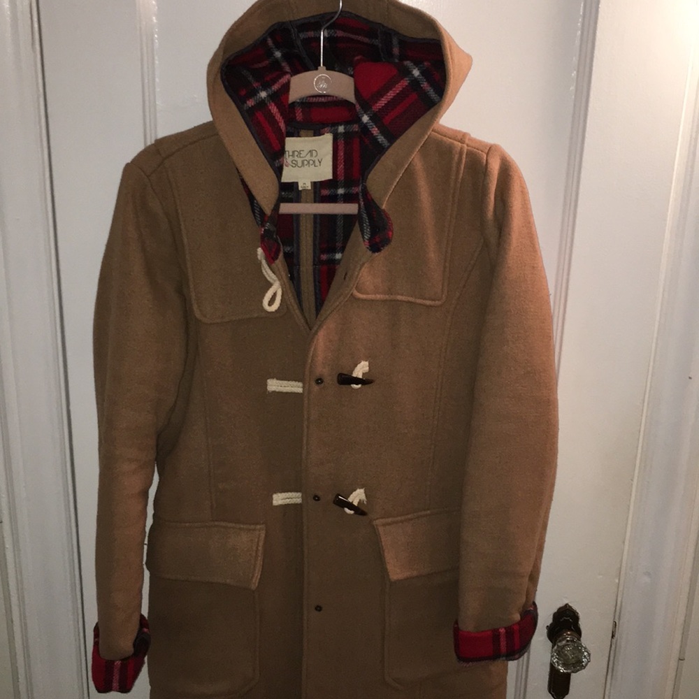 SALE 💸 Classic Plaid Lined ❤️ Pea Coat w/ hood