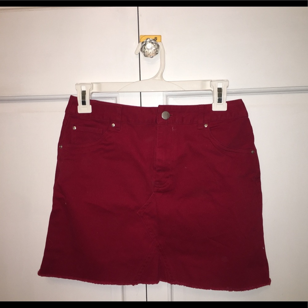 Forever 21 Red Jean Skirt