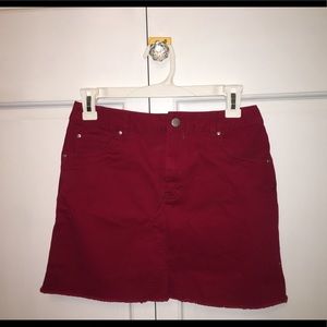 Forever 21 Red Jean Skirt