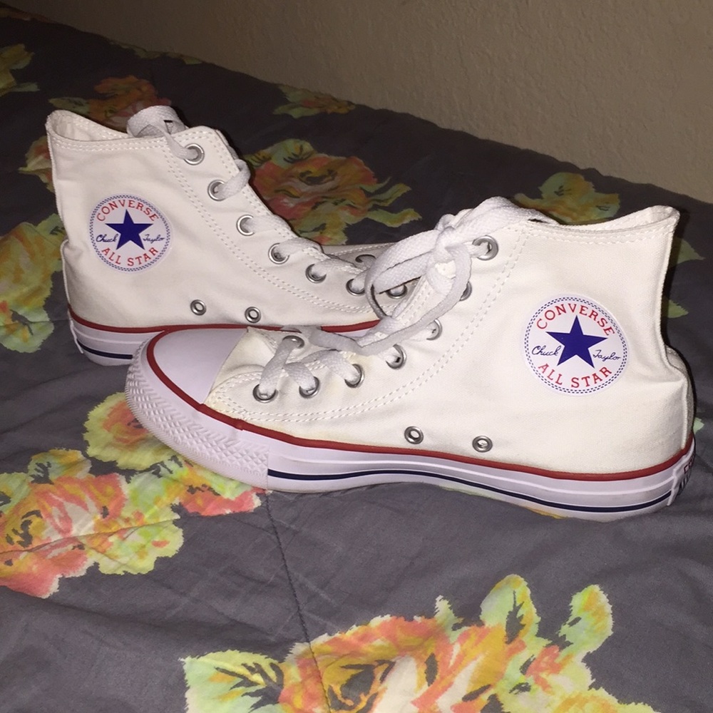 NWOT White Converse High Tops
