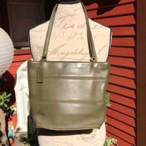 Vintage Moss green coach handbag