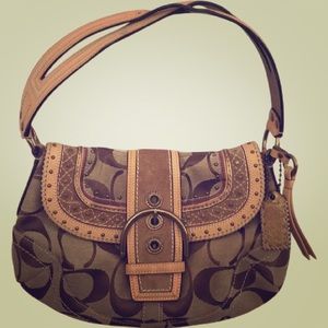 Coach Signature Embroidered Hobo Bag G063-10482