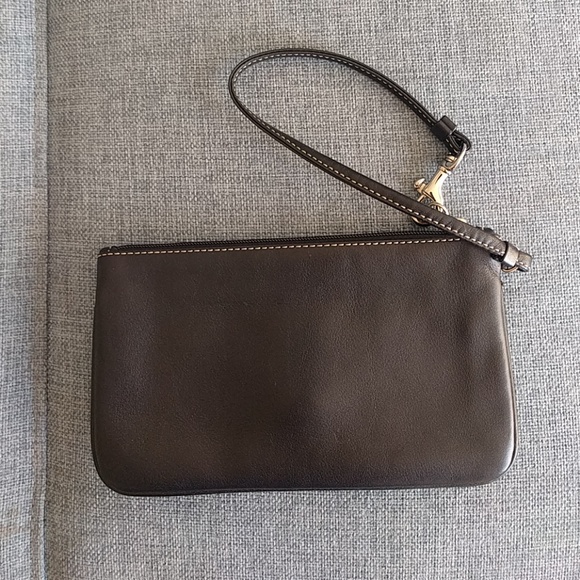 Black Coach wristlet, gently used, leather - Picture 2 of 4