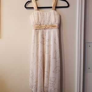 Cream colored Dress with sparkly roses