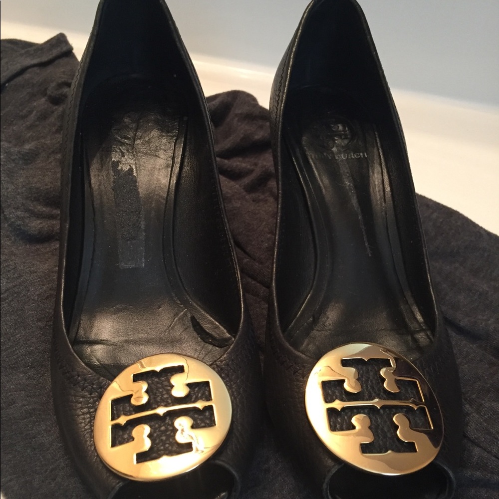 Authentic Tory Burch wedge heels..