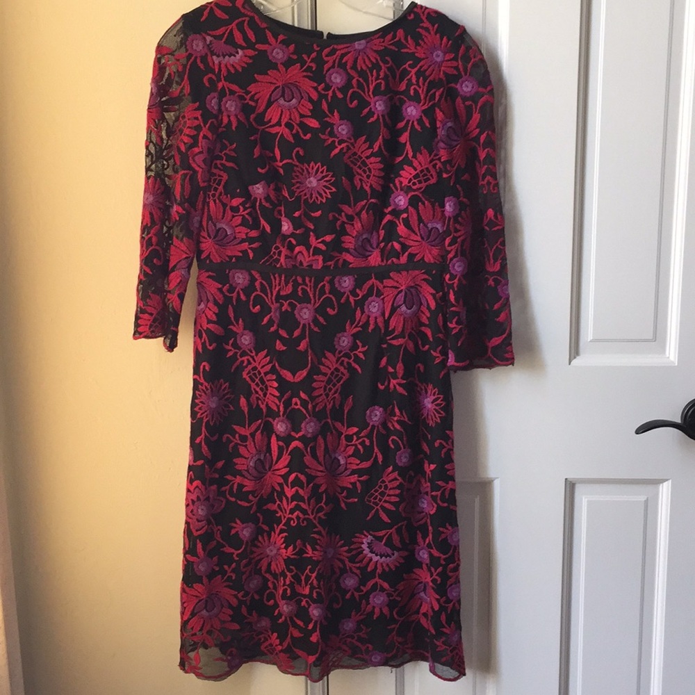 Red mesh dress