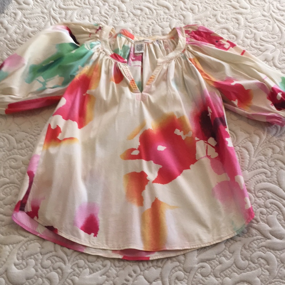 Diane von Furstenberg painterly cotton top