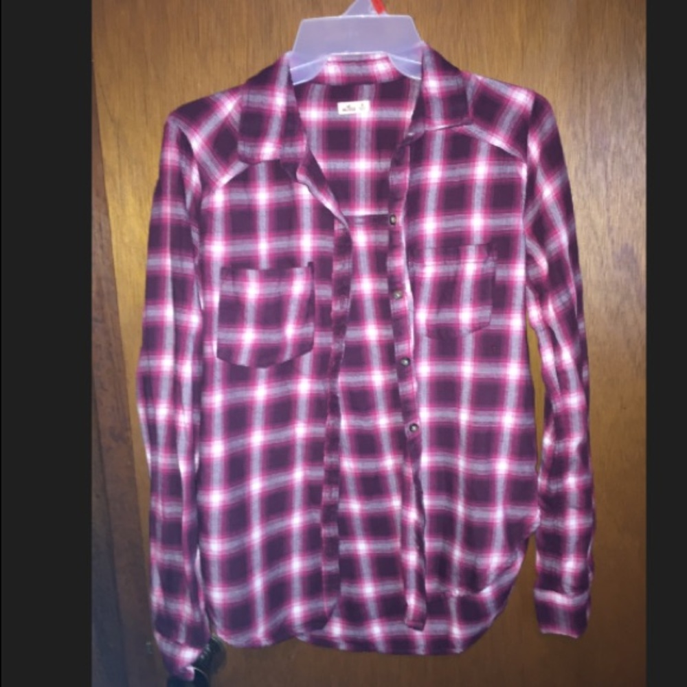 Hollister Long Sleeve Plaid Button Down
