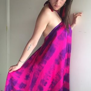 Silk tie dye beautiful dress.