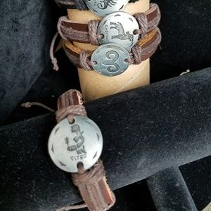 Zodiac signs bracelets - leather