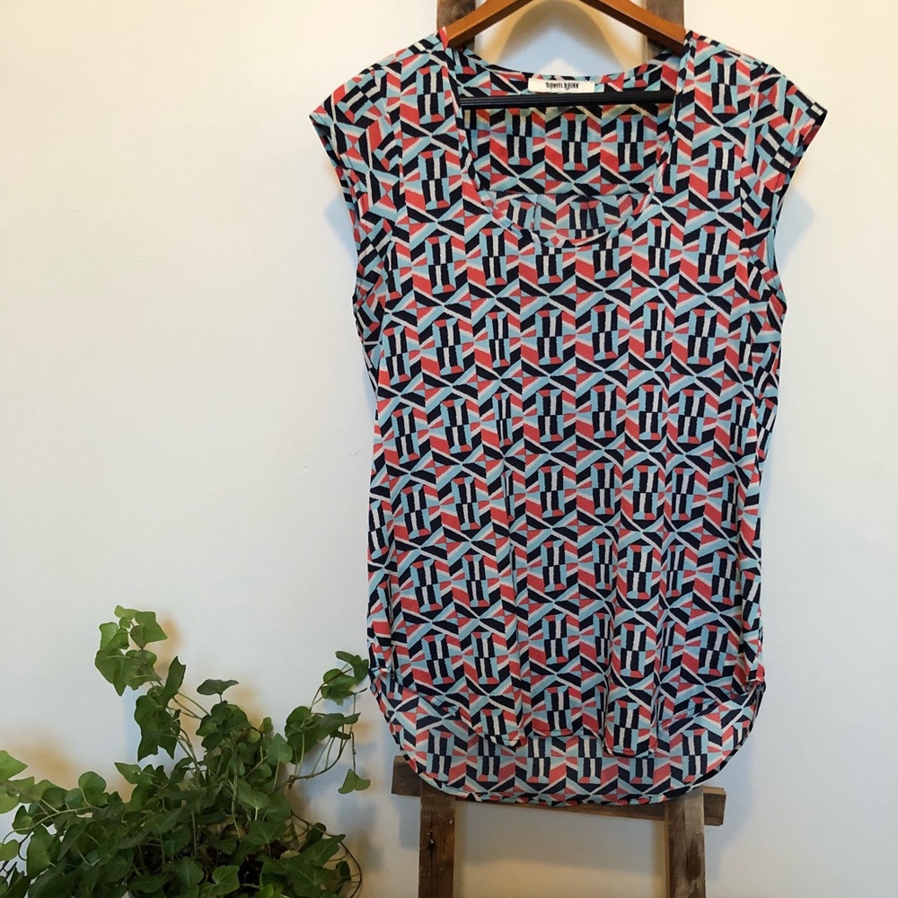 Daniel Rainn Abstract Print Blouse Small