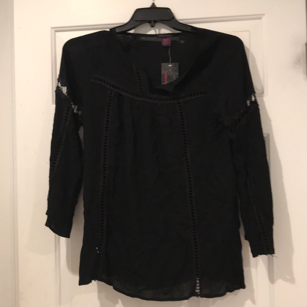 Black Embroidered Blouse