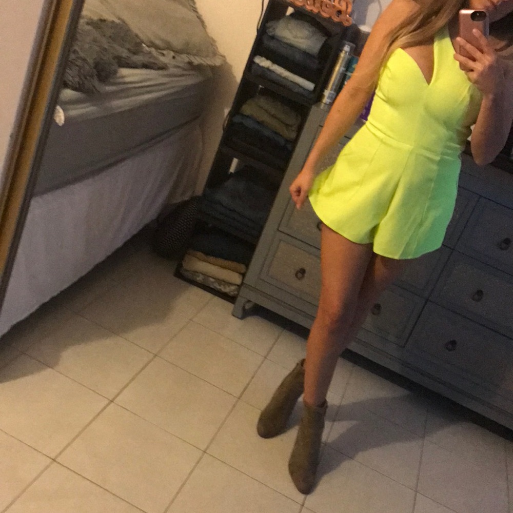 Neon Green Romper