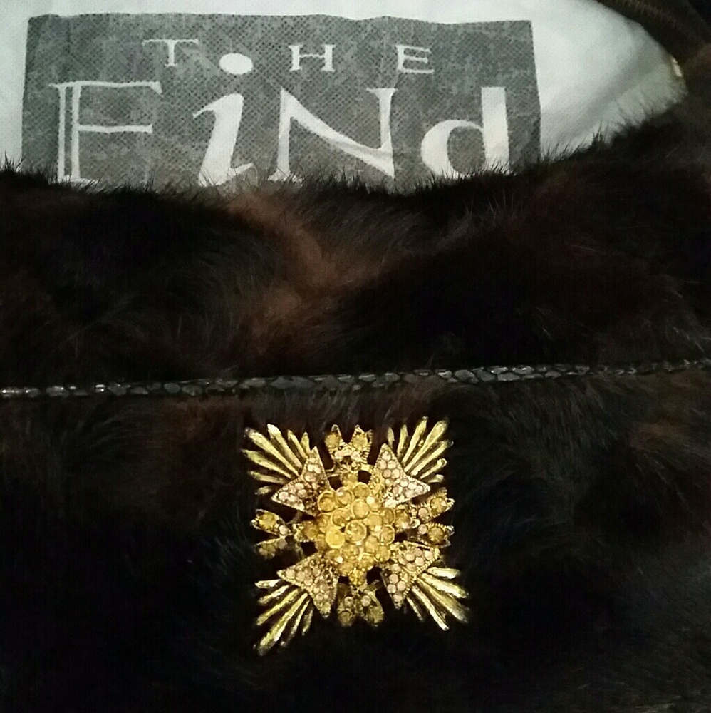 THE FIND MINK FUR HANDBAG W/DUSTBAG NWOT