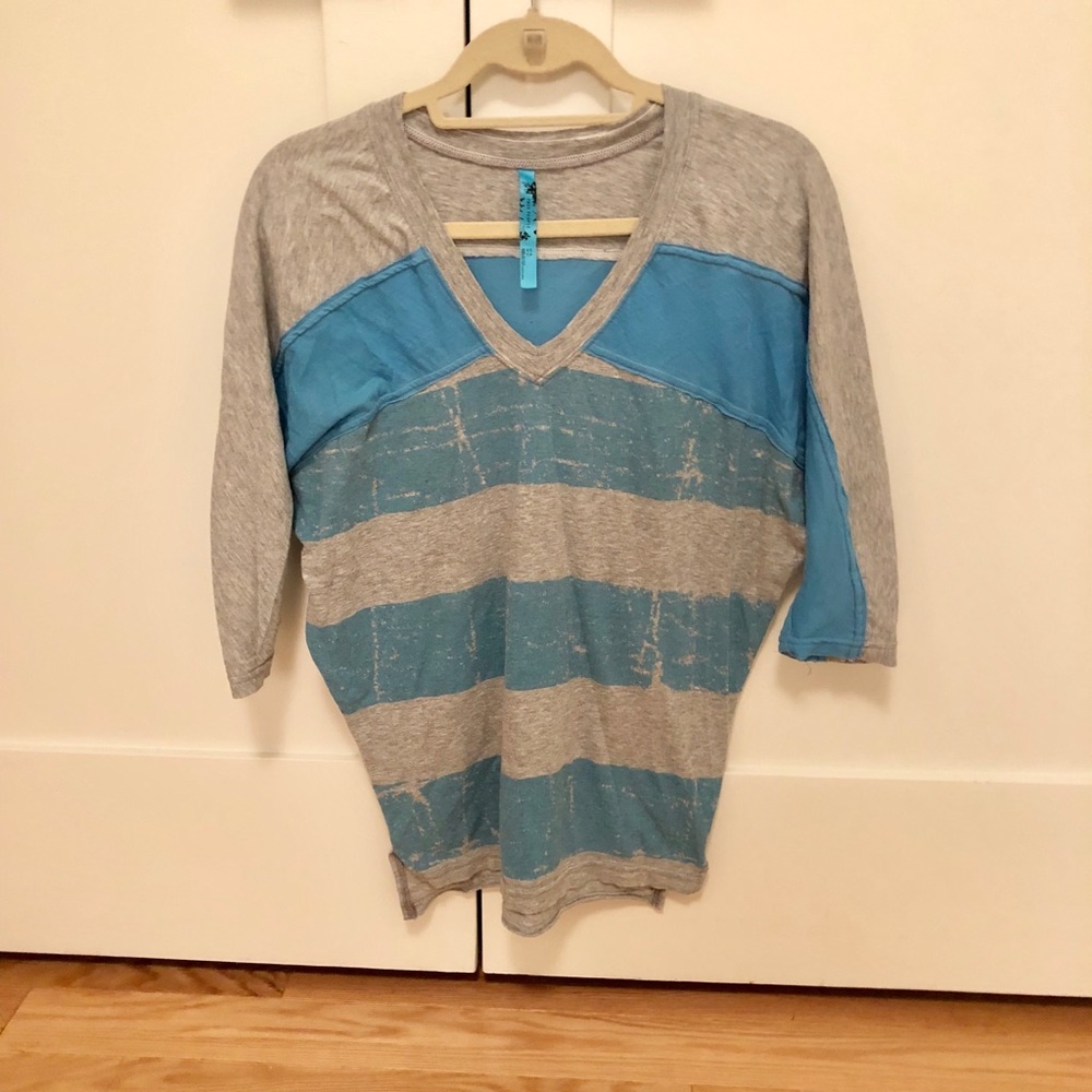 Free People striped baseball tee