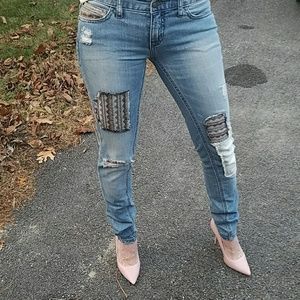 Free People Jeans with patches sz 24
