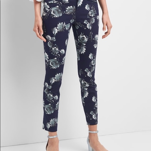 GAP Pants - Gap Bi-stretch PAISLEY Skinny Ankle Pants