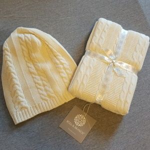 Boll & Branch hat and scarf