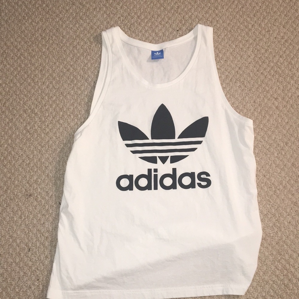 White Adidas Tank Top