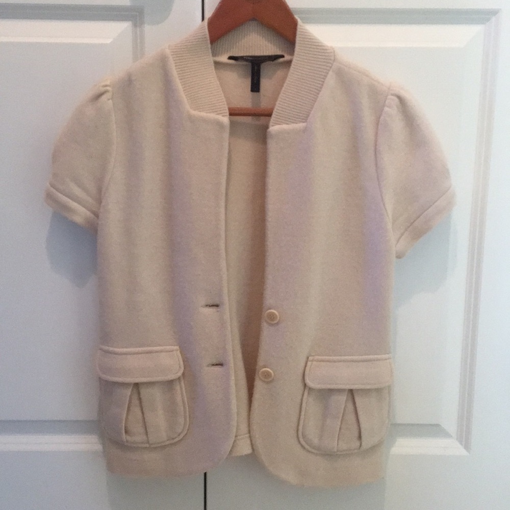 BCBG wool cap sleeve cardigan