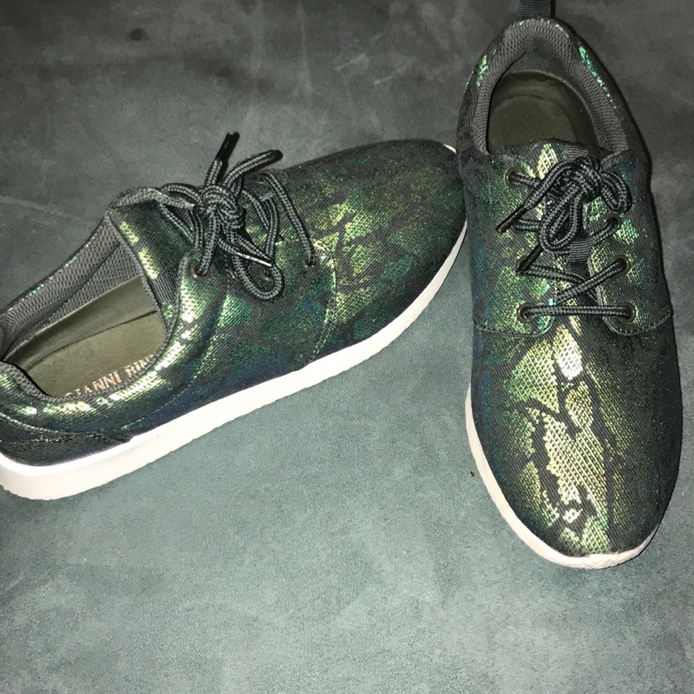 Gianni Bini multi color iridescent sneakers