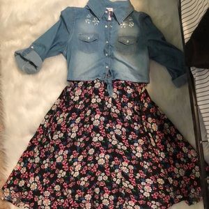 Short flower dress for girls