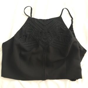 Cropped halter top