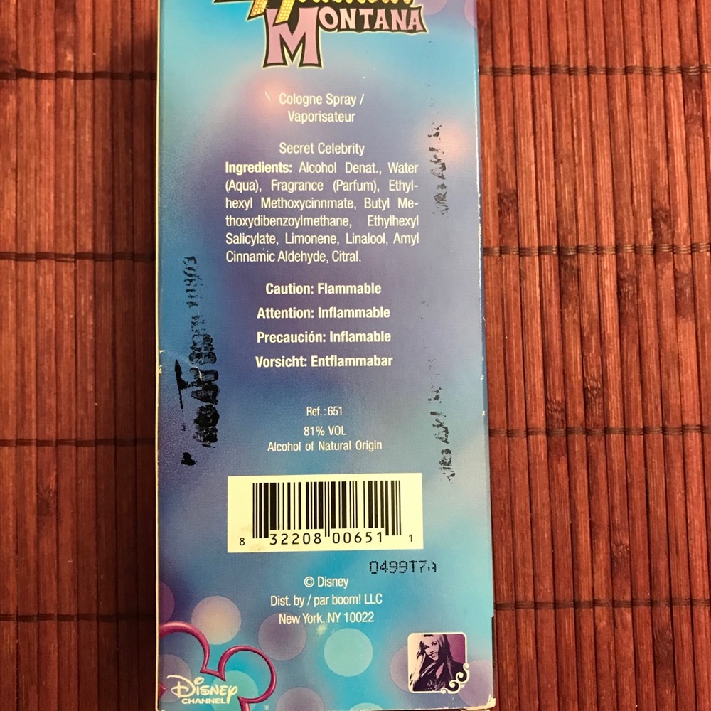 Cologne spray Hanna Montana for girls