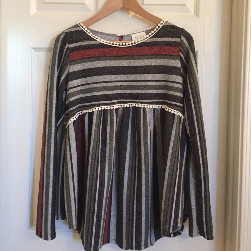 Fall striped wool tunic