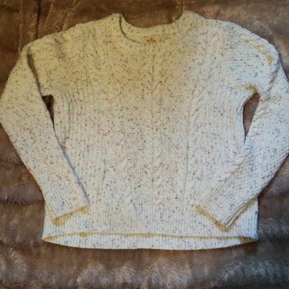cream speckled sweater